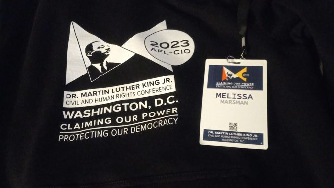 Melissa Marsman attended the 2023 MLK Conference in January